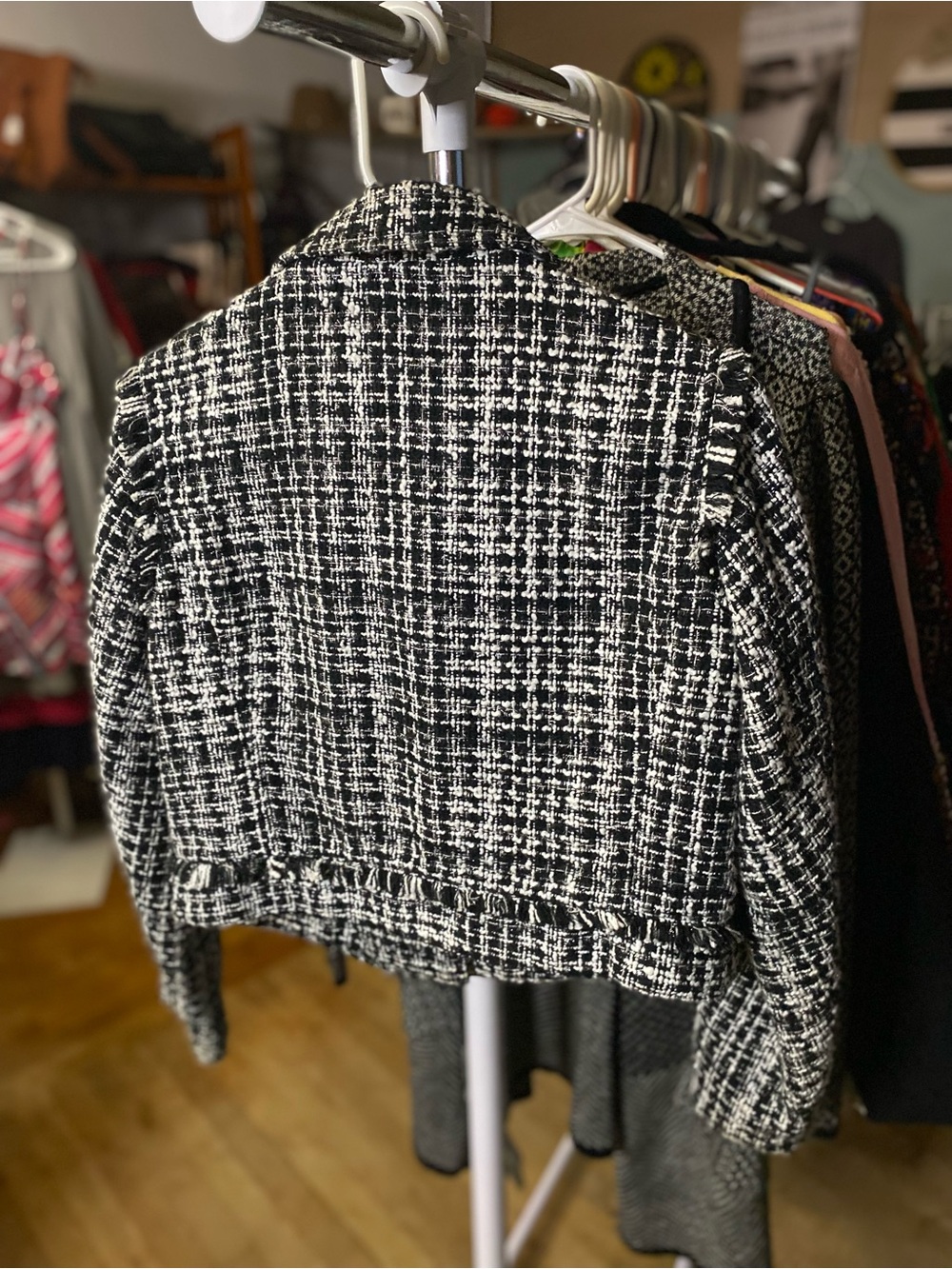 a new day Black & White Tweed Cropped Blazer - Picture 7 of 7